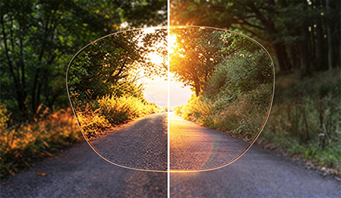 Our polarized lenses reducing glare and enhancing contrast outdoors