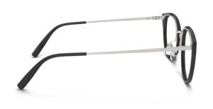 Side view of Angelou black cat eye eyeglasses from Vediview