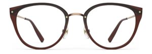 Front view of Angelou brown cat eye eyeglasses from Vediview