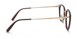 Side view of Angelou brown cat eye eyeglasses from Vediview
