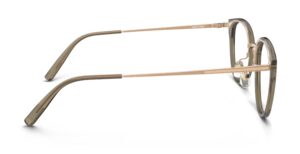 Side view of Angelou green cat eye eyeglasses from Vediview