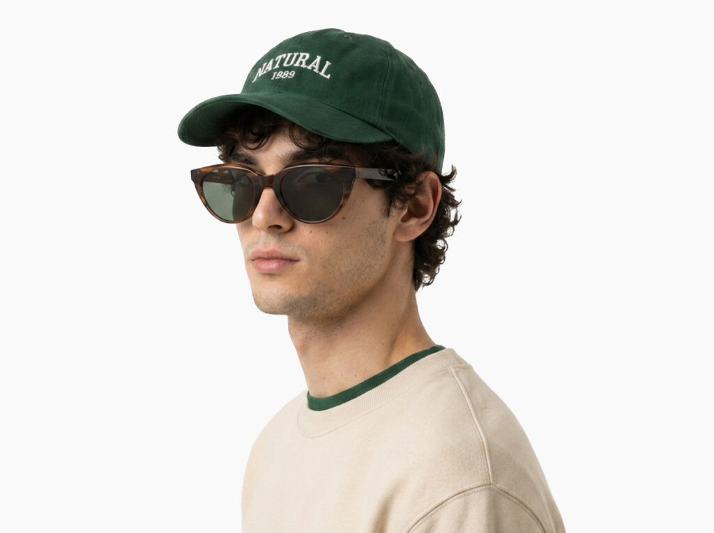 Man model wearing Callas tortoise acetate sunglasses from Vediview