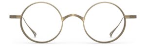Front view of Chaplin bronze round eyeglasses from Vediview