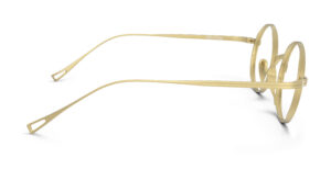 Side view of Chaplin gold round eyeglasses from Vediview