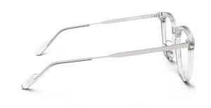 Side view of Merce clear cat-eye eyeglasses from Vediview