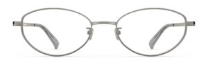 Front view of Proulx gun oval eyeglasses from Vediview