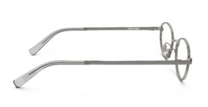 Side view of Proulx gun oval eyeglasses from Vediview
