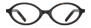 Front view of Vaughan tortoise oval eyeglasses from Vediview