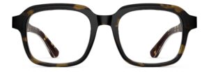 Front view of Byron tortoise square eyeglasses from Vediview