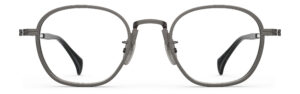 Front view of Nico gun round eyeglasses from Vediview