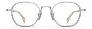 Front view of Nico silver round eyeglasses from Vediview