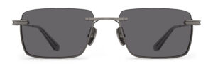 Front view of Seneca gun rectangle sunglasses with grey lenses from Vediview