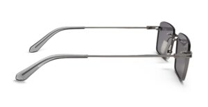 Side view of Seneca gun rectangle sunglasses with grey lenses from Vediview