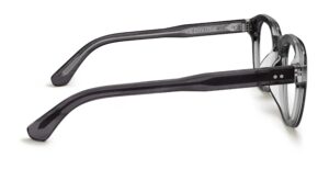Side view of Zora purple round eyeglasses from Vediview