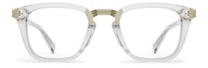 Front view of Baldwin clear rectangle eyeglasses from Vediview