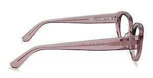Side view of Garcia pink oval eyeglasses from Vediview
